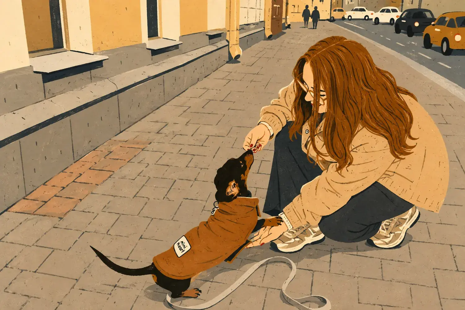 Повседневная сцена с собакой